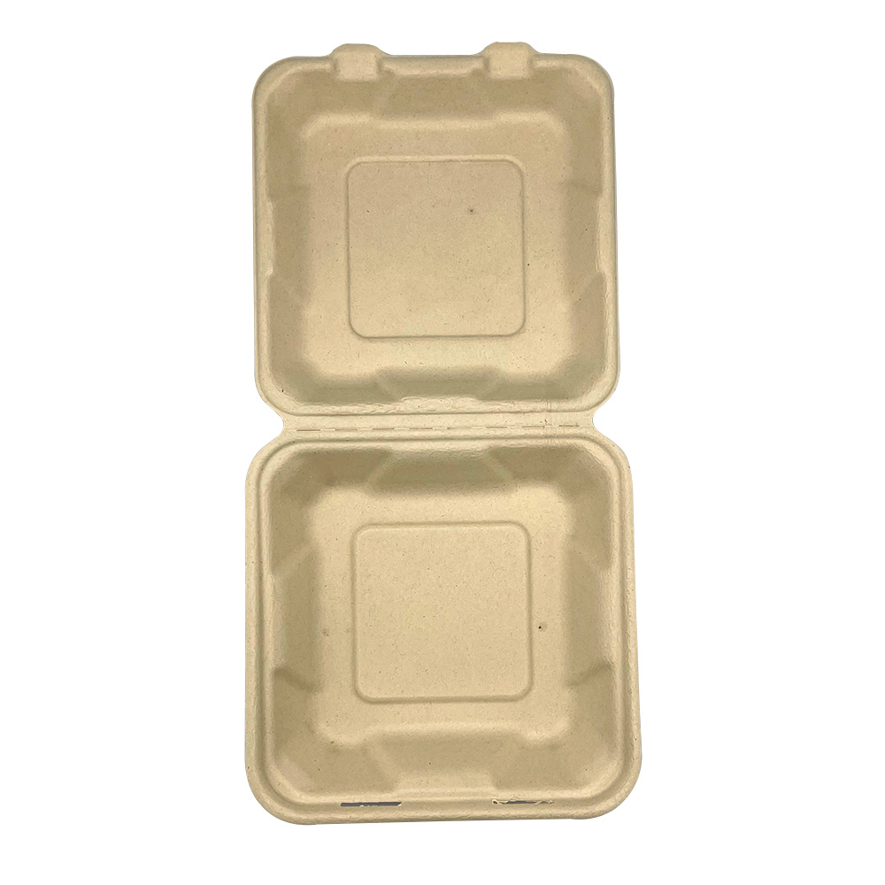 Empress Earth Hinged Container Molded Fiber 9x9x3 PFAS Free 2/100cs EHL-93-PF