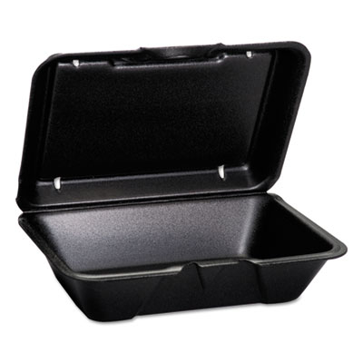 GENPAK Blk Hinged 1 Comp 9 3/16 x 6.5 x 2.75