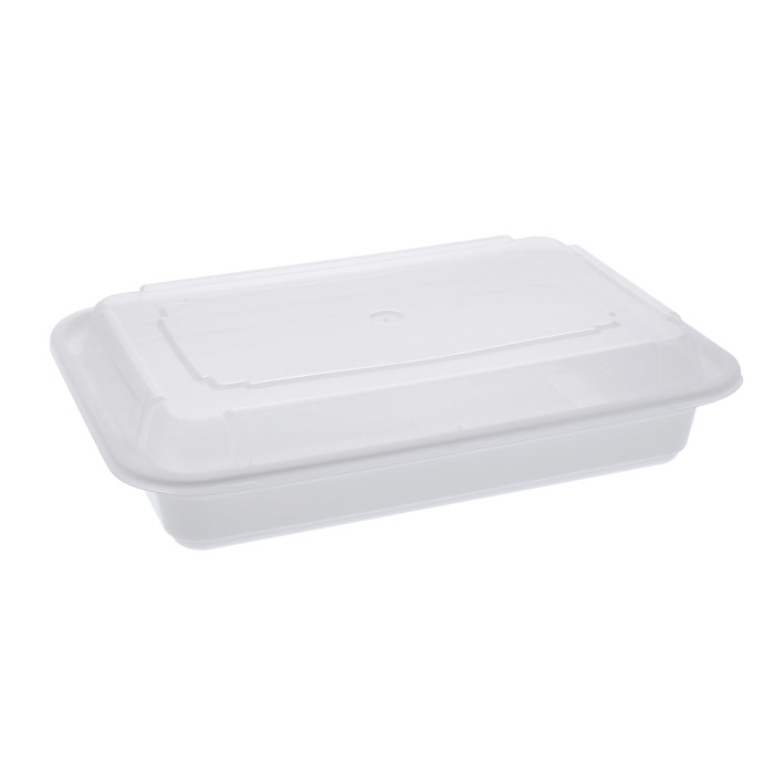 28 oz Square Food Container w/Lid 150 Ct