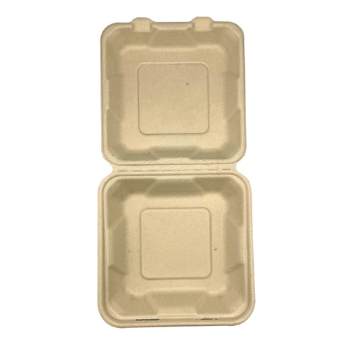 Empress Earth Hinged Container Molded Fiber 8" x 8" x 2.5" PFAS Free 2/100cs EHL-81-PF